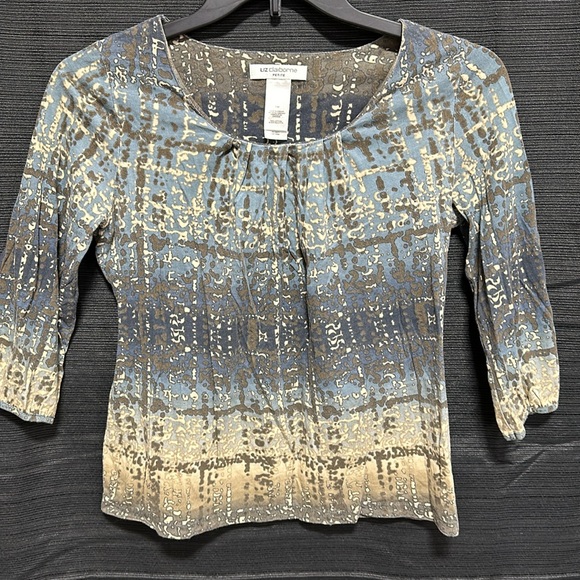 LIZ CLAIBORNE petite WOMEN'S SIZE PM MULTI COLOR LONG 3/4 sleeves / box 1-57 - Picture 2 of 6